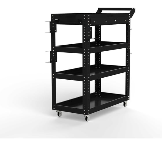 Изображение товара Тележка инструментальная ООО Металекс Metalex Тип 1А, 800x450x950, 4 полки, черный 118671