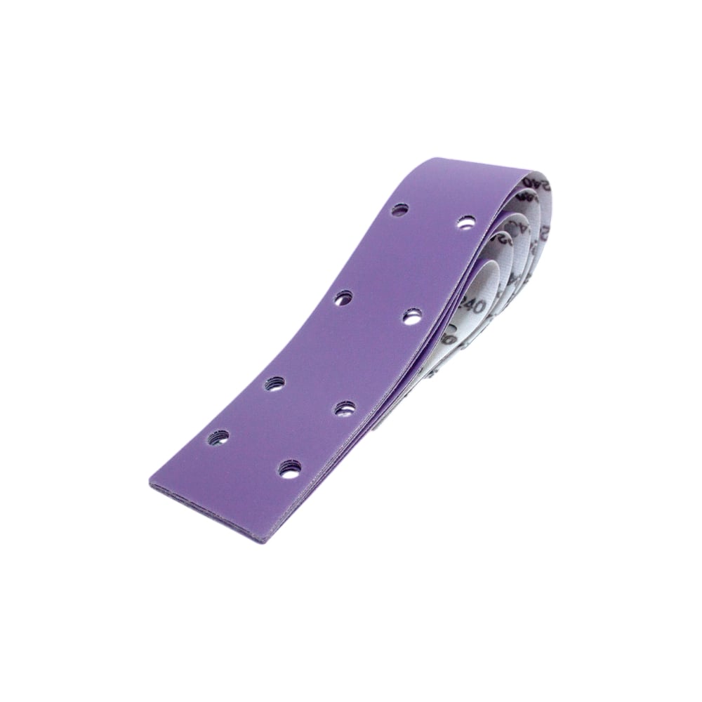 Изображение товара Полоски шлифовальные абразивные CERAMAX PURPLE FILM 70*420 мм 14 отверстий, P400, 50 шт. 1CRX1383