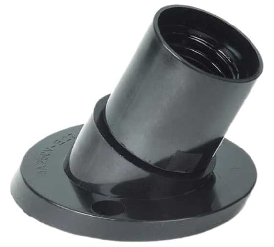 Изображение товара Патрон угловой настенный карболитовый HLT Е27, черный (50шт./уп.), стикер на изделии 085-10-014