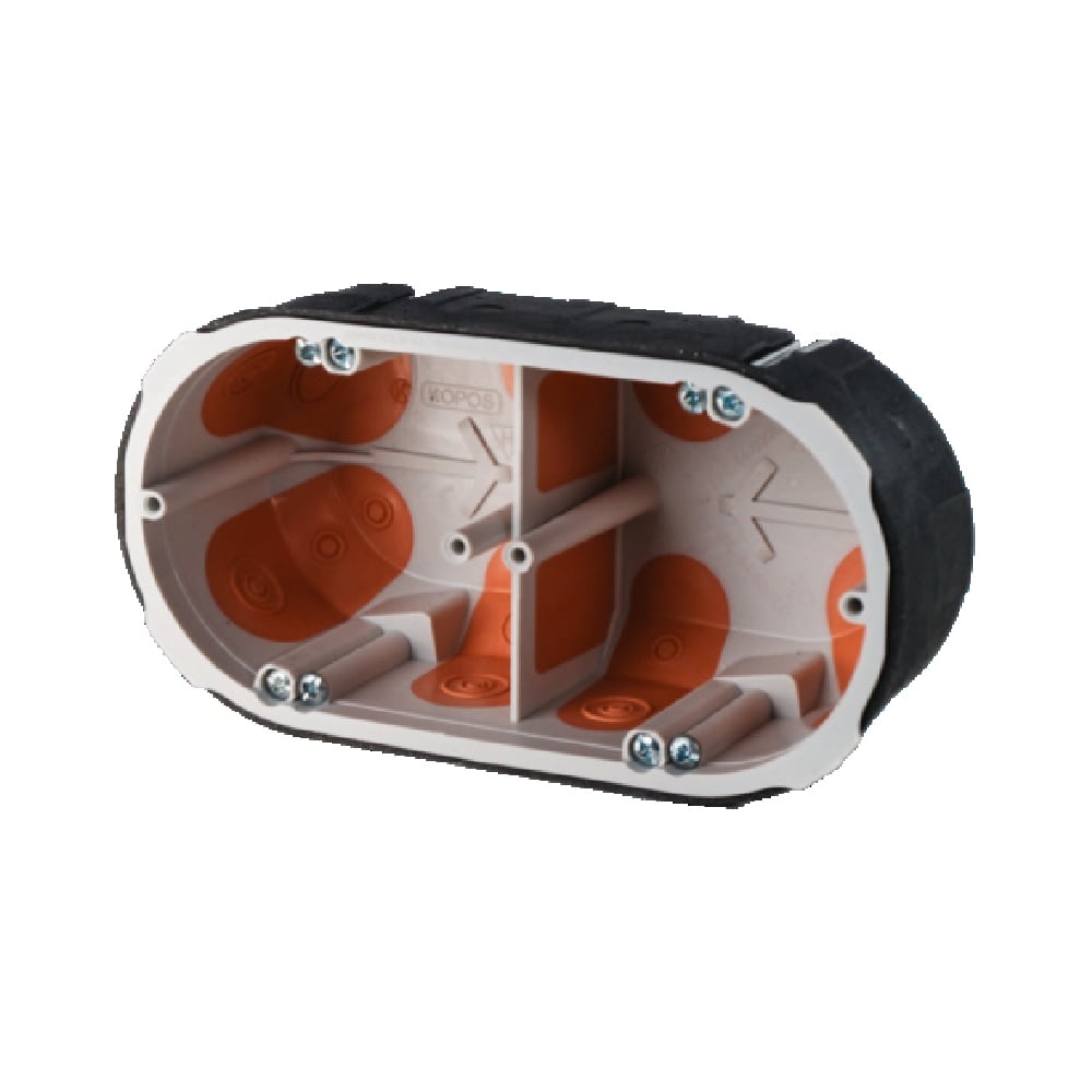 Изображение товара Универсальный огнестойкий подрозетник KPZ 68-50/2 (PO), ОКЛ HF, двухместный, пластиковый