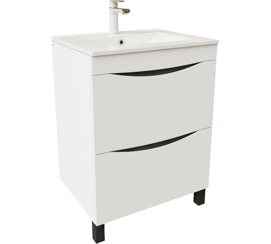 Изображение товара Напольная тумба с умывальником IDDIS Cloud 60 см, белая CLO60WFi95K