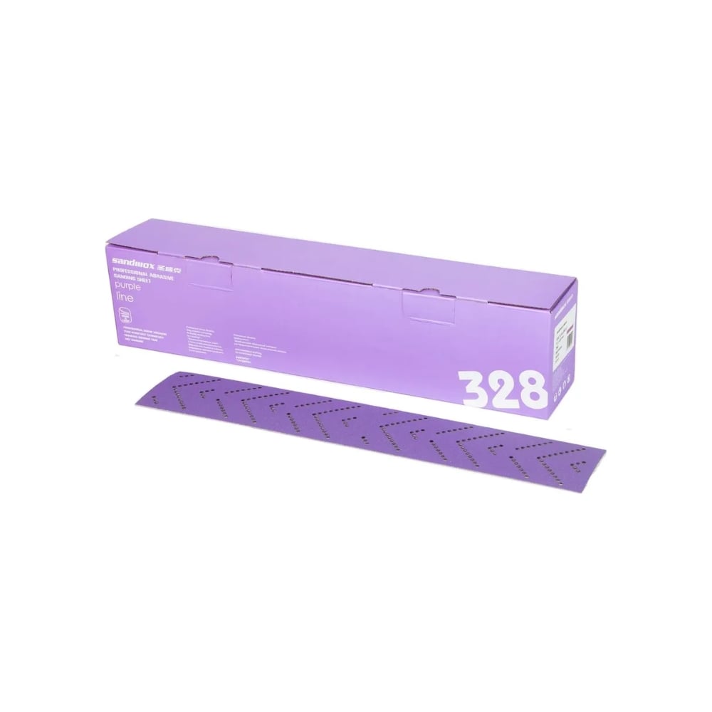 Изображение товара Полоски шлифовальные Sandwox 328 Purple Ceramic Multi holes Plus 70x400 мм Р80, 50 шт