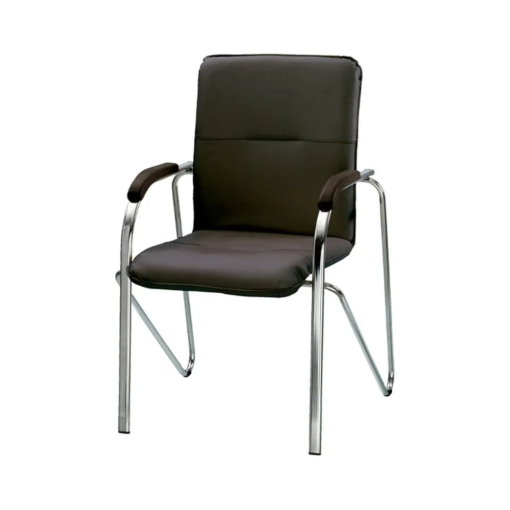 Изображение товара Конференц-кресло Easy Chair UA_EChair SAMBA Chrome черный кожзам современный дизайн