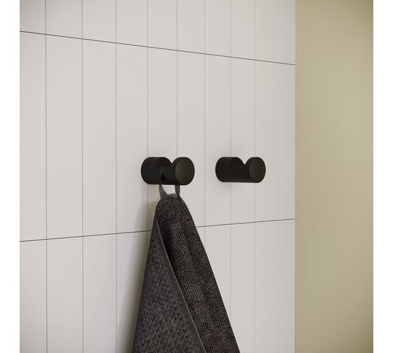 Изображение товара Одинарный крючок IDDIS NOA сплав металлов, черный матовый NOABL10i41