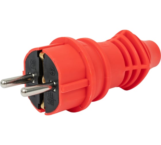 Изображение товара Gigant Вилка каучуковая с/з прямая 16A IP44 красная RPG-1