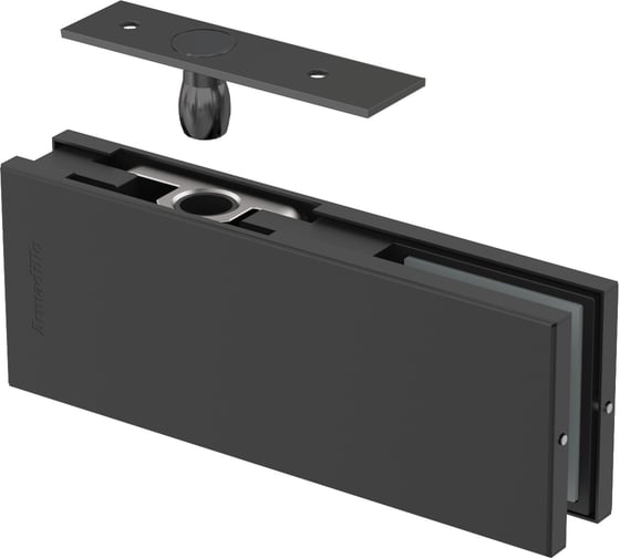 Изображение товара верхняя с осью для стеклянной двери ARMADILLO ПетляRange.GL.H20 BL черный 57905