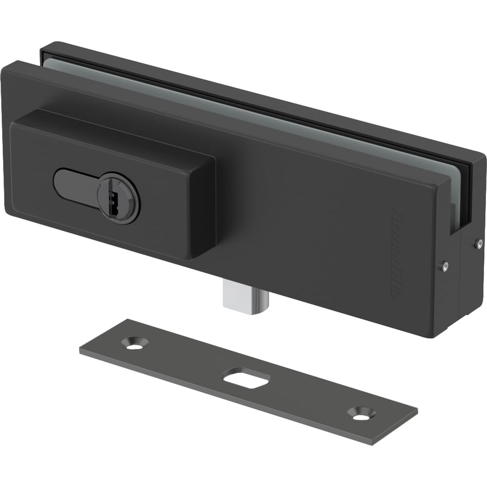 Изображение товара Замок для стеклянной двери ARMADILLO Range GL L10 BL 57909 черный прочный надежный