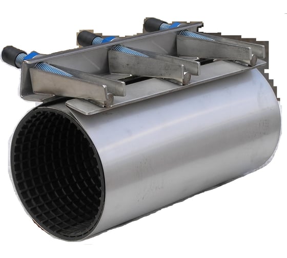 Изображение товара Хомут ремонтный АТКА с нерж. замком L=300мм Ду80 (88-98), 3 шпильки 1001010825