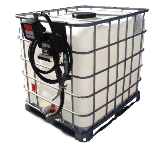 Изображение товара Мини АЗС BIGTARA из Еврокуба 1000 л (заправочный комплект 220 В, 40л/мин, счётчик, автоматический топливораздаточный пистолет, топливный фильтр) CN458-12