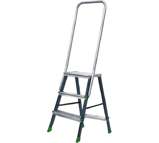 Изображение товара Стремянка Новая Высота ст./ал. NV 2136, 1x3 ступеней, 80 мм, площадка 350x260 мм, дуга безопасности 800 мм 2136103
