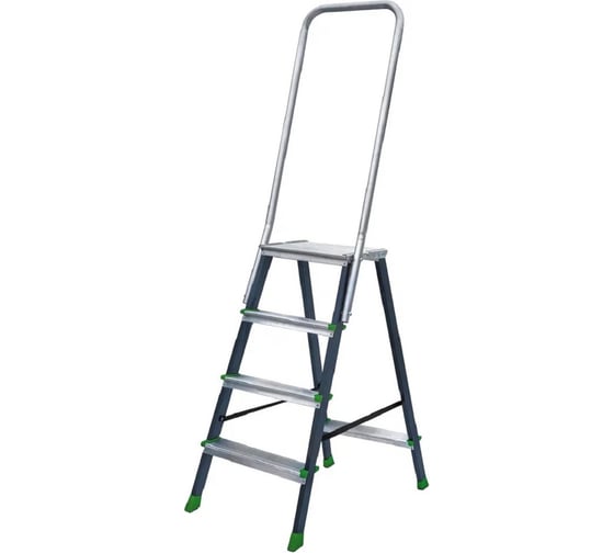 Изображение товара Стремянка Новая Высота ст./ал. NV 2136, 1x4 ступеней 80 мм, площадка 350x260 мм, дуга безопасности 800 мм 2136104