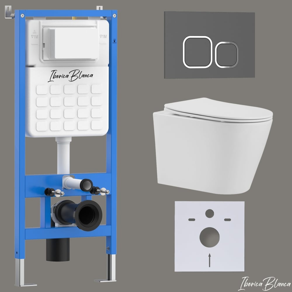Изображение товара Унитаз безободковый IBERICA BURGOS ALTO IB.BRA.231.1B1