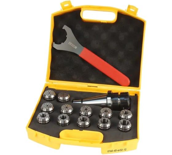 Изображение товара Патрон цанговый с цангами IVENT tools 0760 40-ER32 (12) 3-20 мм 4687206820630