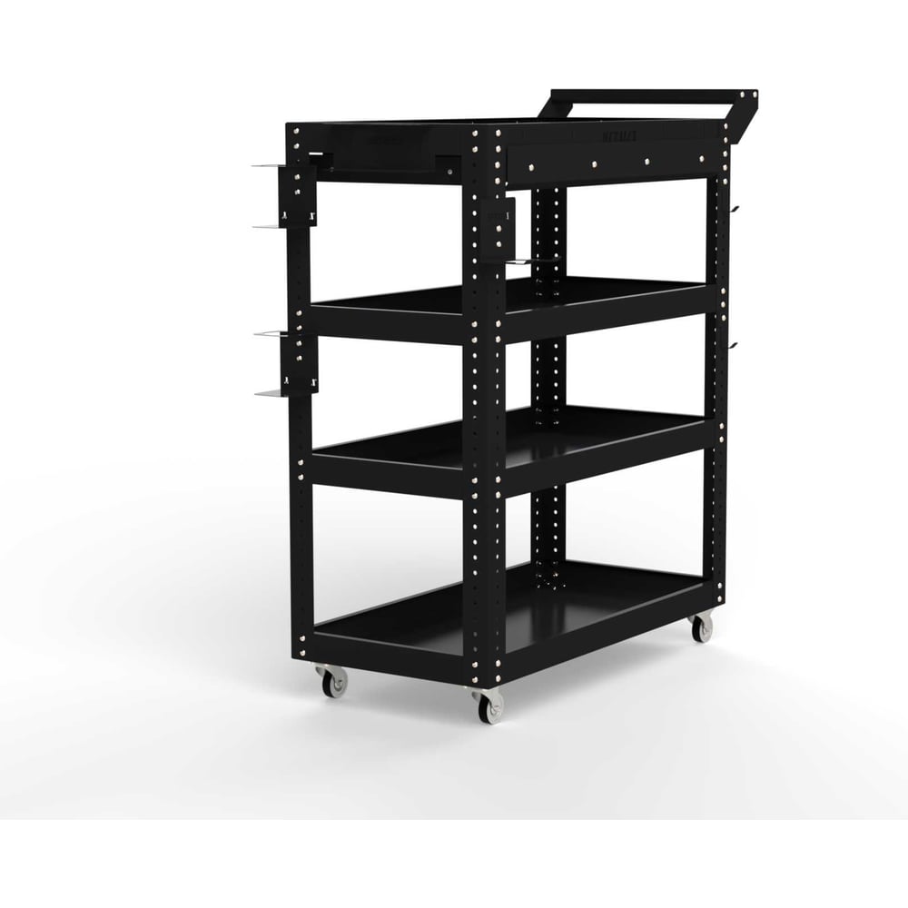 Изображение товара Тележка инструментальная ООО Металекс Тип 1А 700x450x950 мм, 4 полки, черный