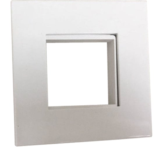 Изображение товара Суппорт с рамкой LANMASTER для короба 120х50 мм, 45х45 мм, белый LAN-CT120-F45x45-WH