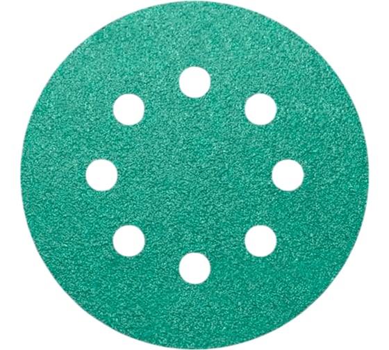 Изображение товара Круг шлифовальный абразивный CERAMAX GREEN FILM 125 мм, 8 отверстий, P220, 50 шт 1CRX1710