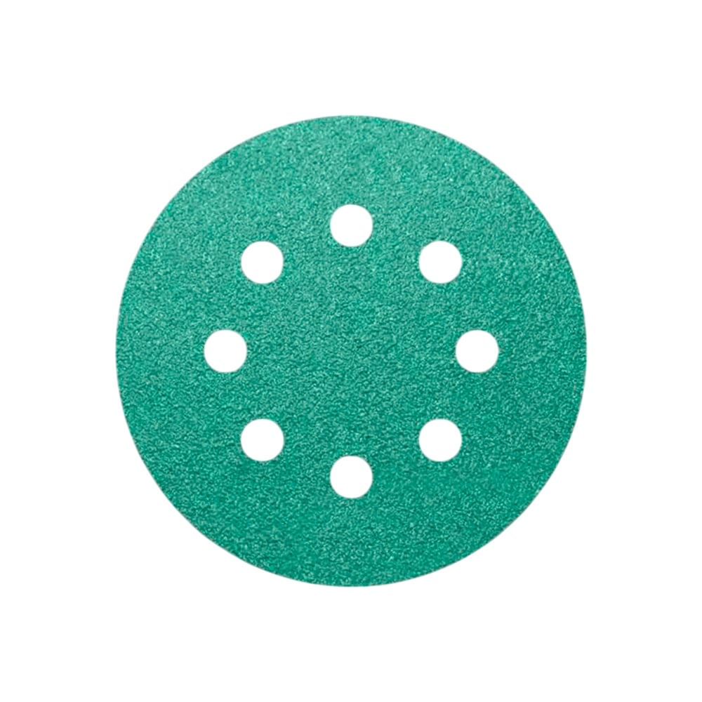 Изображение товара Круг шлифовальный абразивный CERAMAX GREEN FILM 125 мм, 8 отверстий, P150, 50 шт 1CRX1709