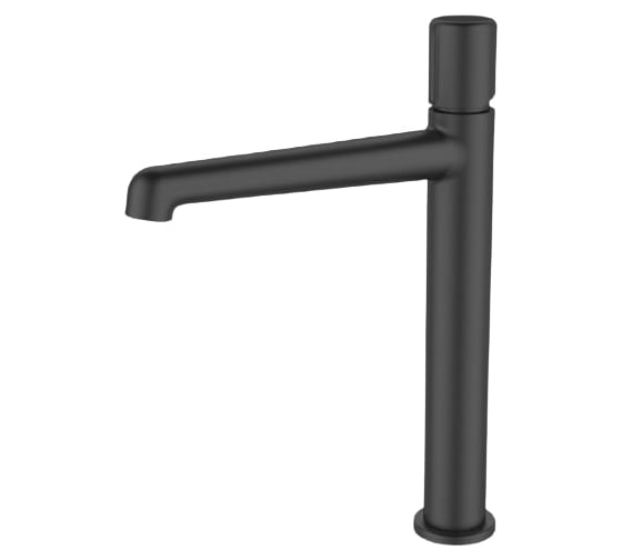 Изображение товара Смеситель для накладных раковин BELBAGNO UNO без донного клапана, черный UNO-LMC-NERO-W0