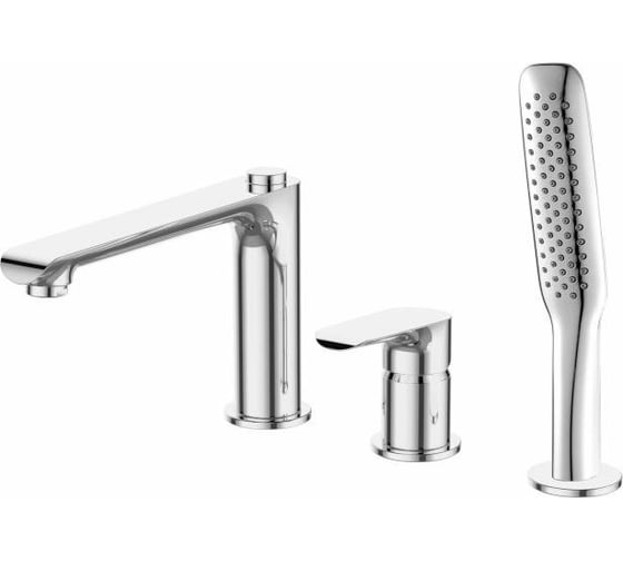 Изображение товара Смеситель на борт ванны BELBAGNO ANCONA с ручным выдвижным душем, хром ANCONA-BVD3-CRM