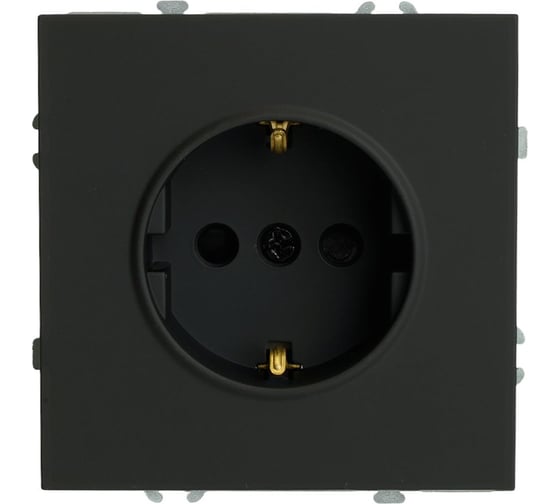 Изображение товара Розетка 1-местная STEKKER с з/ш, с/з (механизм), СЗК, 250В, 16А, серия Эмили, 50251