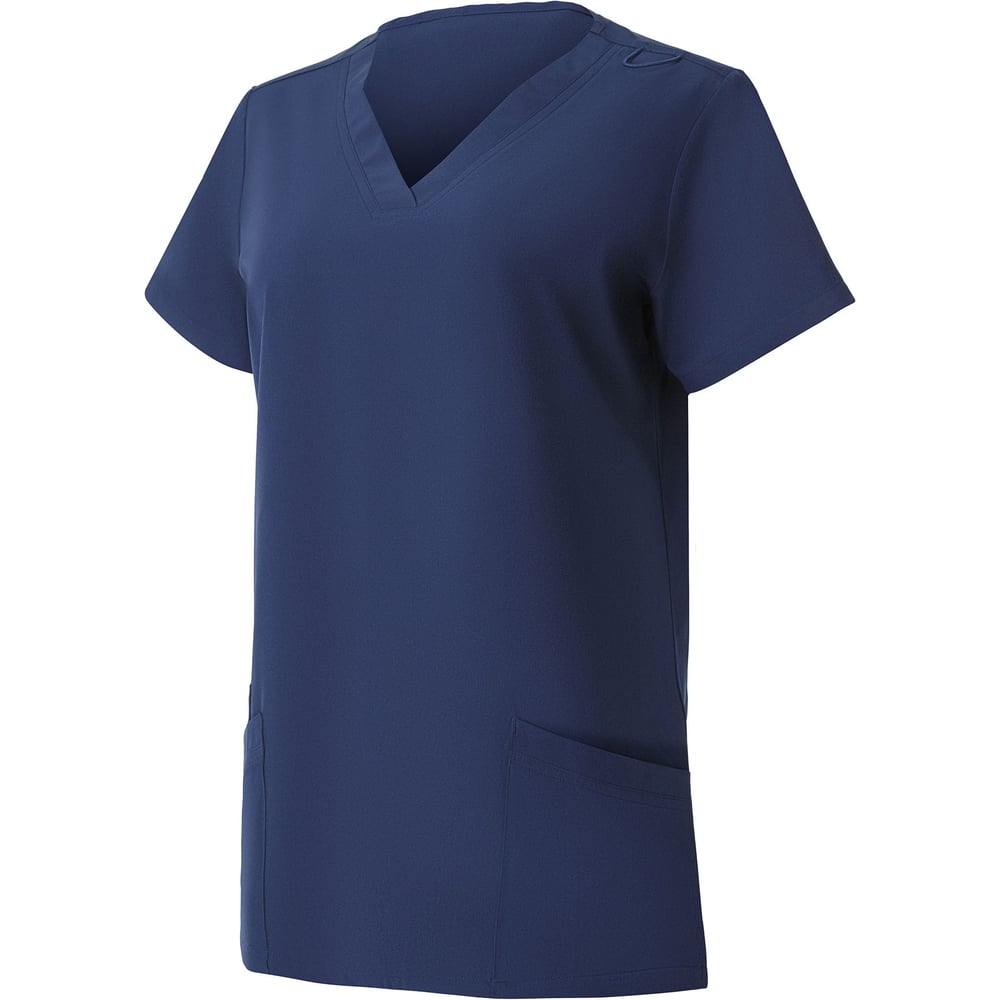 Изображение товара Женская синтетическая блуза с коротким рукавом и V-образным воротником, 2XL