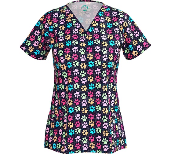 Изображение товара Блуза СОЮЗСПЕЦОДЕЖДА Эргофайв Актив (ERGOFIVE Active) EAJW02 женская принт лапки, 62 (4XL) 2000000275222