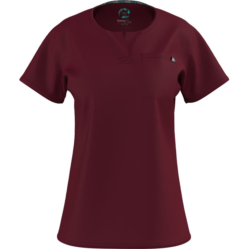 Изображение товара Женская спортивная блуза СОЮЗСПЕЦОДЕЖДА Эргофайв Актив 5XL короткий рукав V-образный воротник бордо