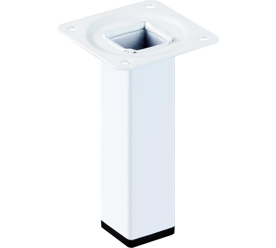 Изображение товара Ножка Tech-Krep металл.квадрат, нерегулир, 25х25х100 мм, белая (4шт) - пакет /Zitar 155950