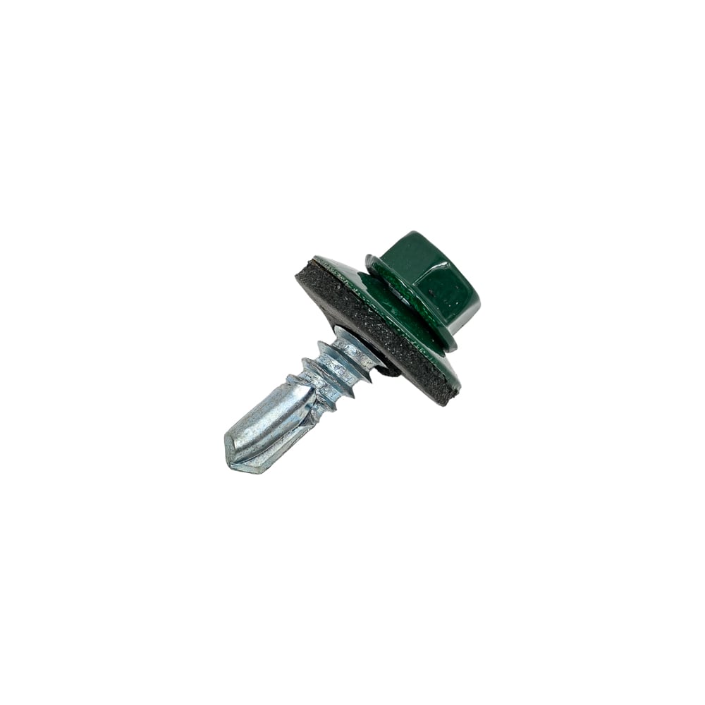 Изображение товара Саморез Tech-Krep КР св 5,5х19 RAL-6005, 250 шт в ведре, оцинкованный, для дерева и металла