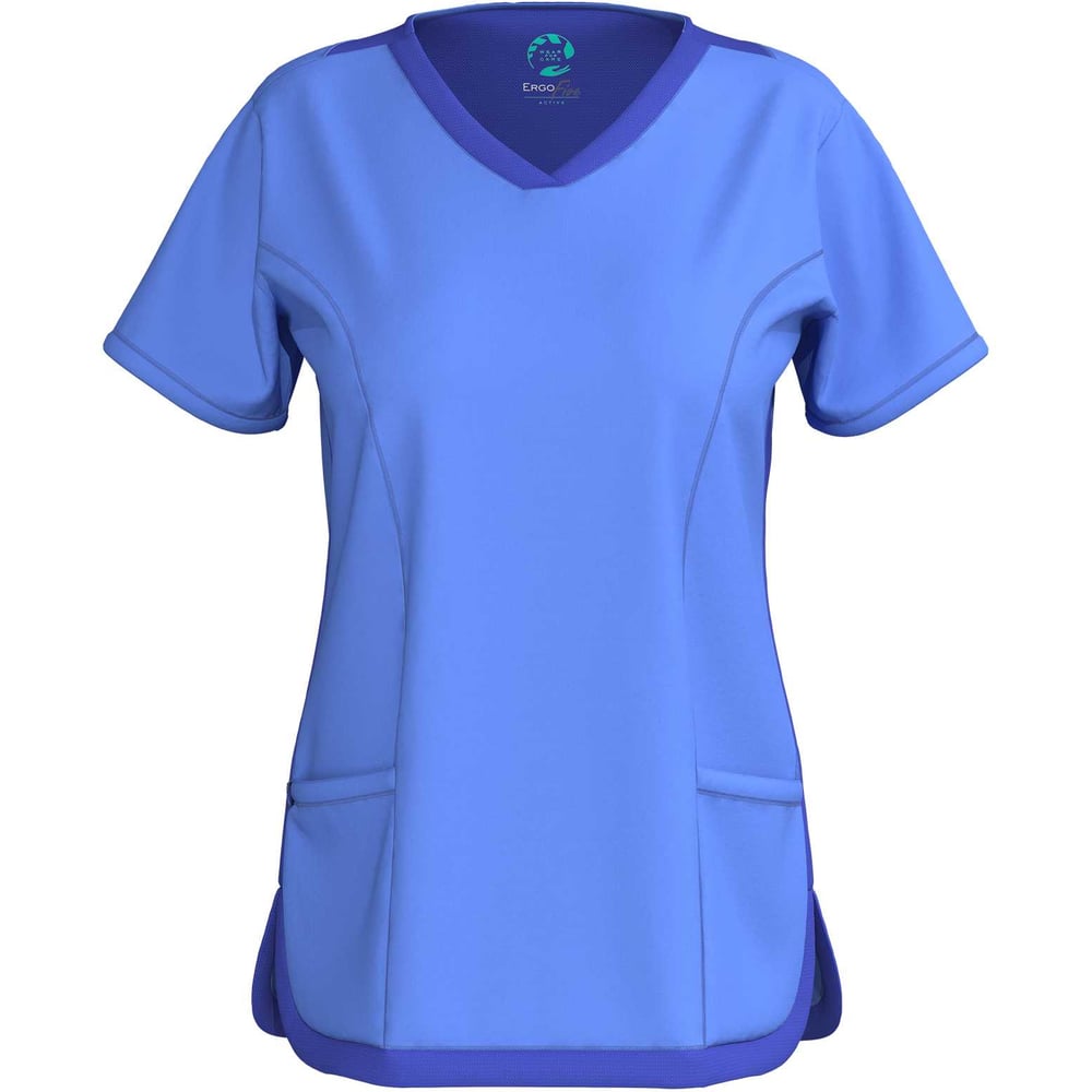 Изображение товара Блуза женская СОЮЗСПЕЦОДЕЖДА Эргофайв Актив EAJW10 с карманами короткий рукав голубой