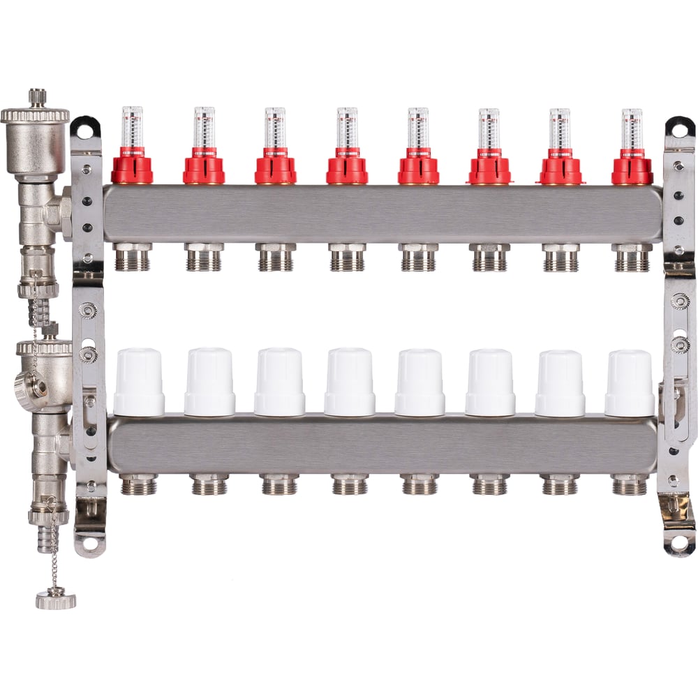 Изображение товара Блок коллекторный OKSELER с автоматическими воздухоотводчиками 8 выходов