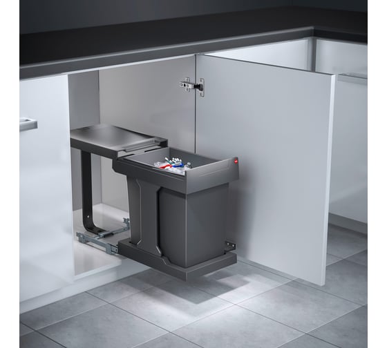 Изображение товара Ведро для мусора ALVEUS Solo выдвижное, автомат, 20 л. 3636001