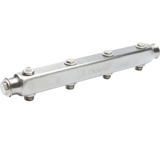 Изображение товара Коллектор OKSELER 1x1/2 с межосевым расстоянием 100 мм 7 выходов, 1x1/2 Oks00365