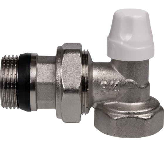 Изображение товара Клапан запорно-балансировочный для радиатора SUNFLY угловой, с уплотнением 3/4 (XF60618G-34) SF0343211