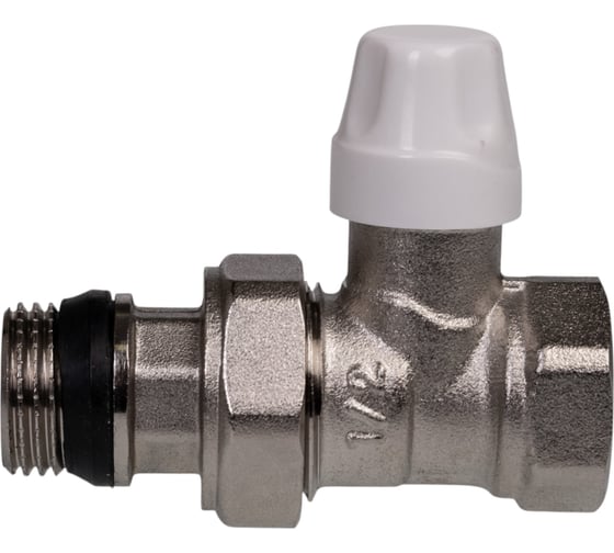 Изображение товара Клапан запорно-балансировочный для радиатора SUNFLY прямой, с уплотнением 1/2 (XF60258G-12) SF0343242
