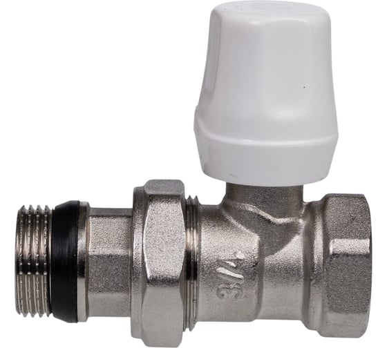 Изображение товара Клапан ручной терморегулирующий для радиатора SUNFLY прямой, с уплотнением 3/4 (XF60257G-34) SF0343235