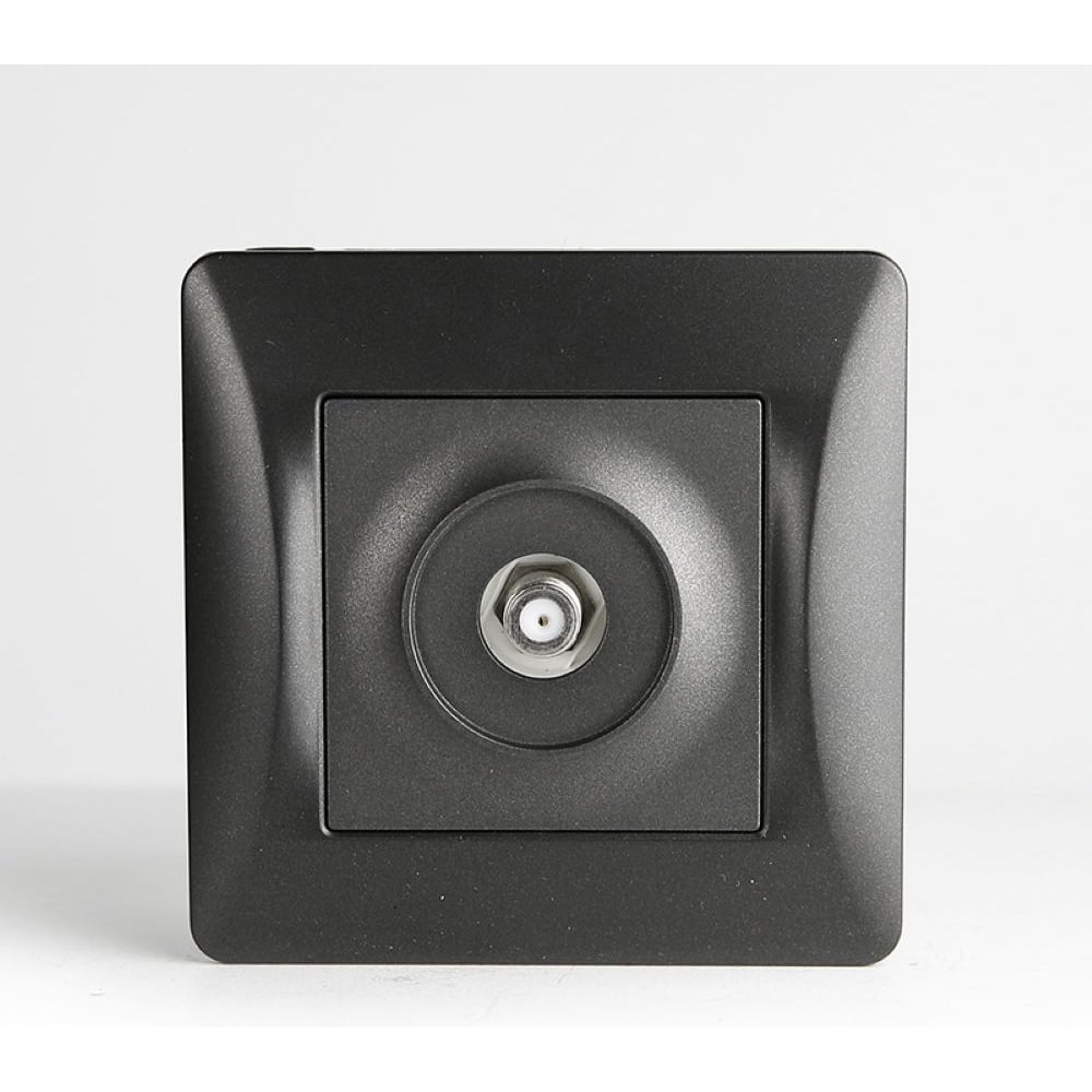 Изображение товара Розетка TV SPL одиночная антрацит встраиваемая серия BW