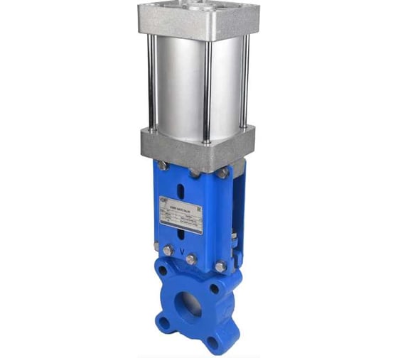 Изображение товара Задвижка шиберная DN.ru GGG40-304-M-1W-Fb-2P Ду65 Ру16, пневмопривод, WENZ D040-09690