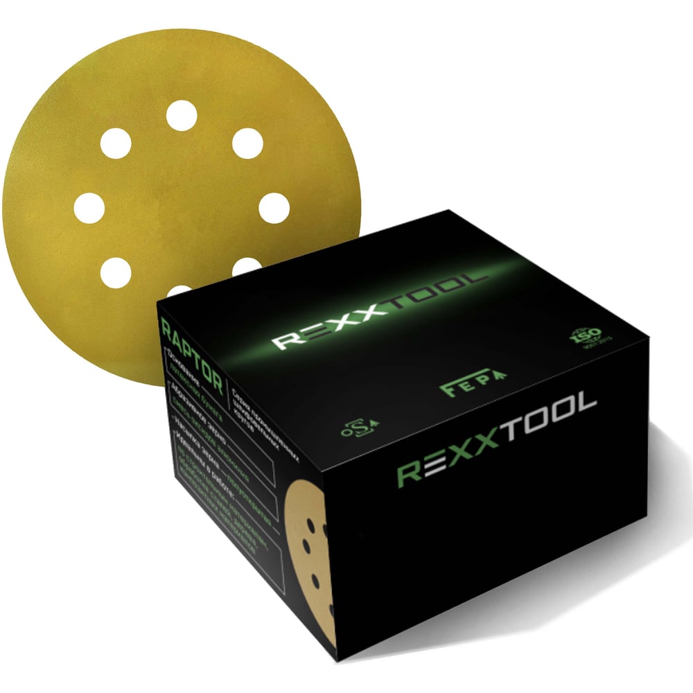 Изображение товара Шлифовальный круг абразивный REXXTOOL RAPTOR 125мм P400 50 шт