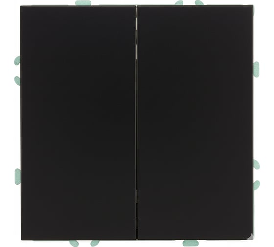 Изображение товара Переключатель STEKKER Эмили 2-клавишный (механизм), СЗК, 250В, 10А, RSW10-5107-05ZK, черный уголь, soft touch 50249