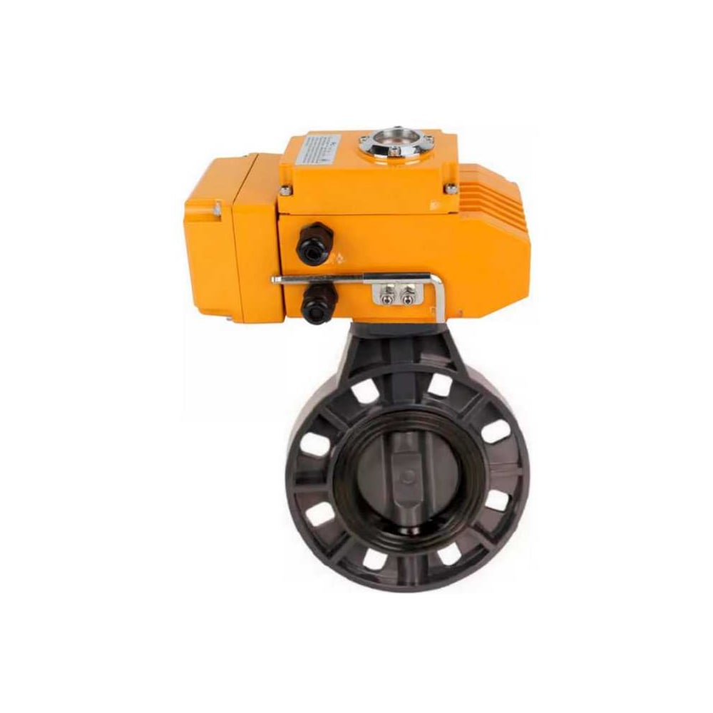 Изображение товара Затвор DN.ru НПВХ-НПВХ-E-2W-Fb-ISO Дн200 Ру10 электропривод 220В