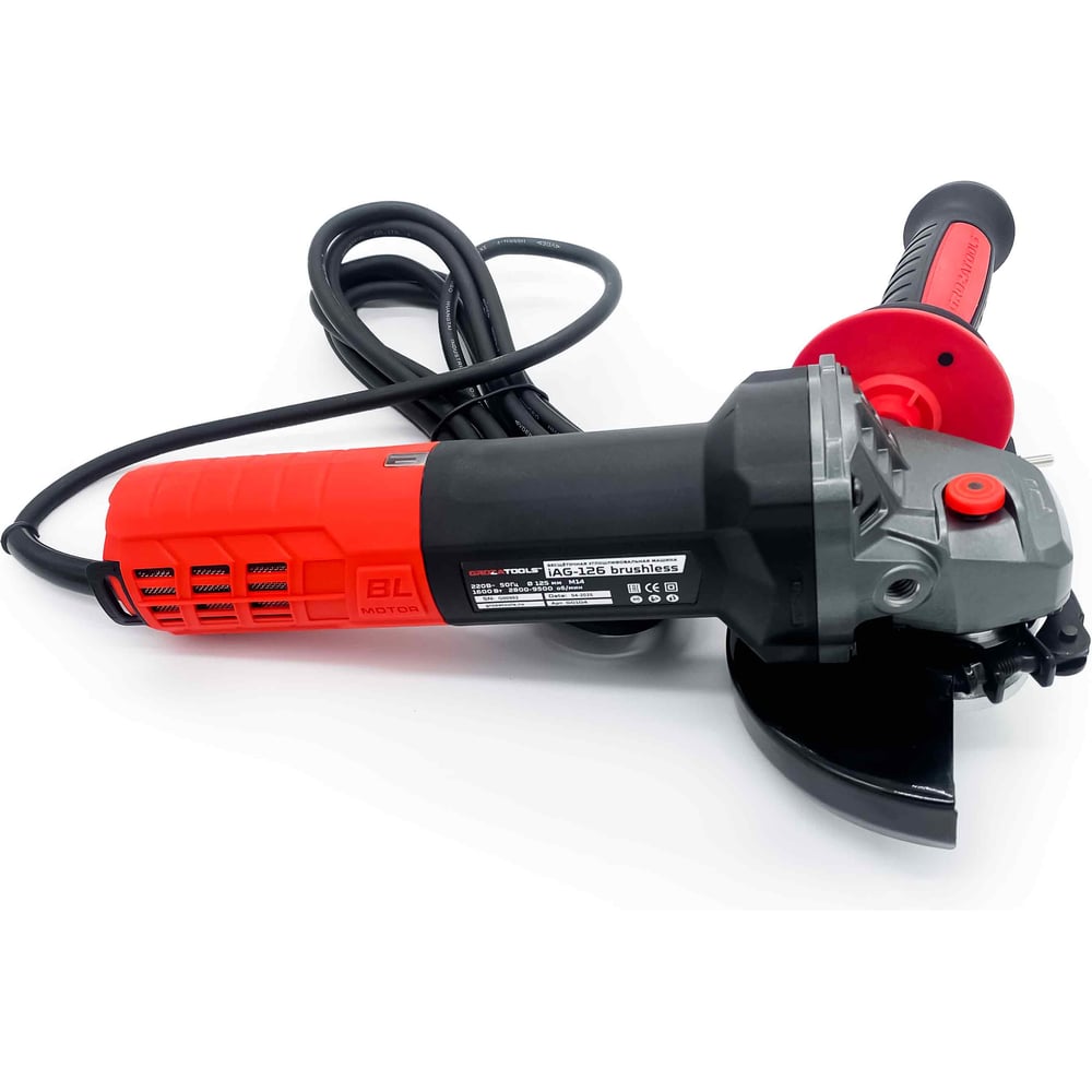 Изображение товара Угловая шлифмашина Grozatools iAG-126 brushless G0104 профессиональная
