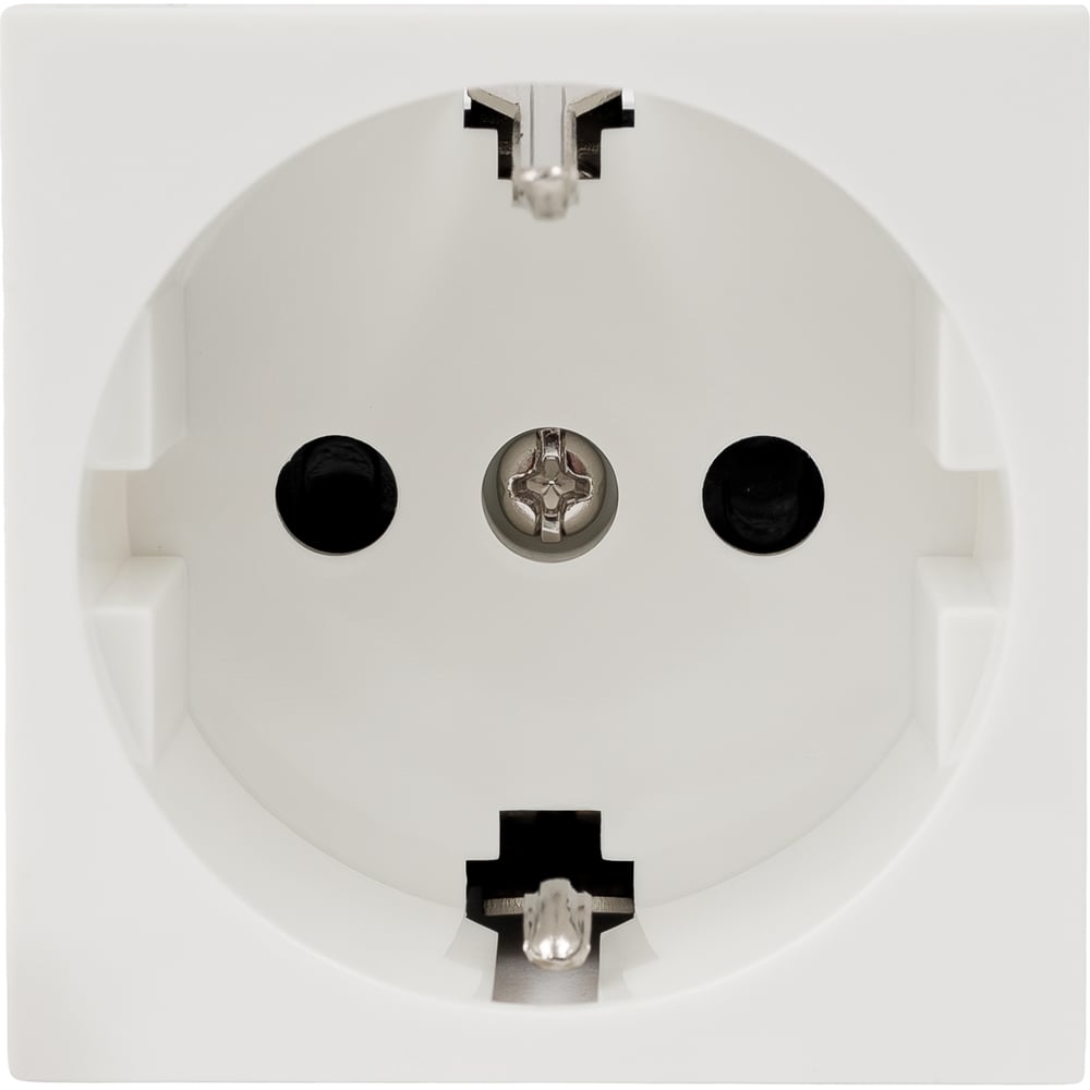 Изображение товара Розетка с защитными шторками Gigant 851104-1GI, модульная, встроенная белая