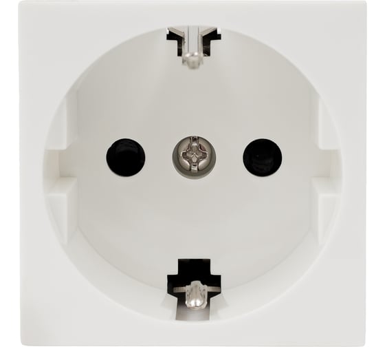 Изображение товара Розетка с з/к. со шторками белая Gigant 851104-1GI