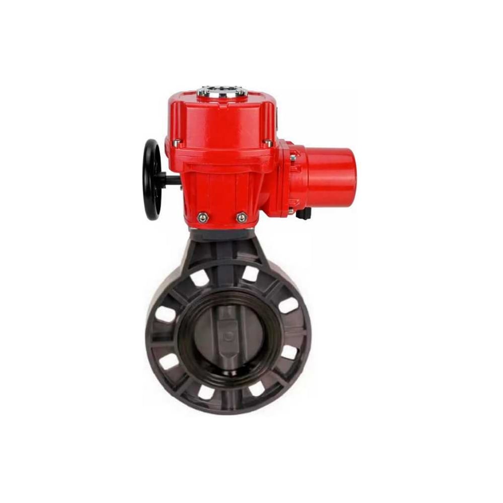 Изображение товара Затвор DN.ru НПВХ-НПВХ-E-2W-Fb-ISO Дн50 Ру10 взрывозащищенный электропривод