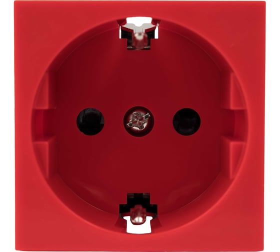 Изображение товара Розетка с з/к. со шторками красная Gigant 851107-1GI