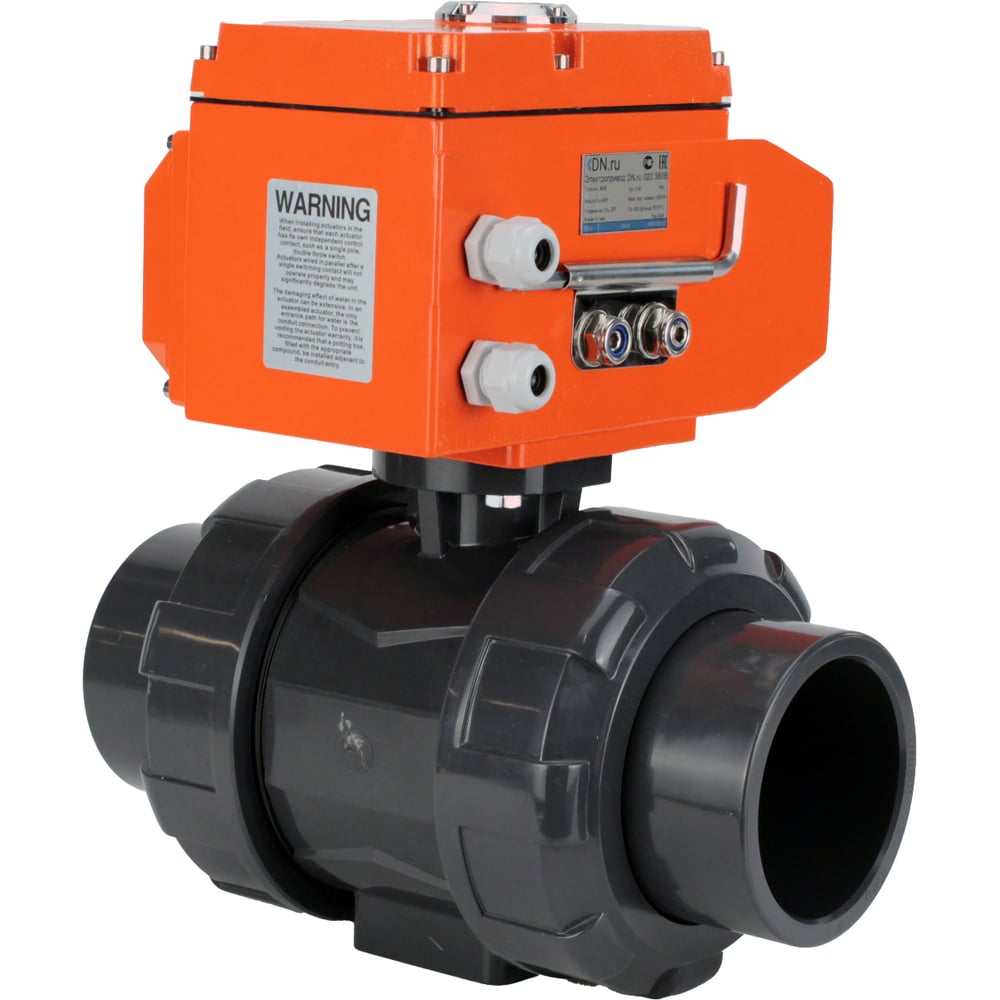 Изображение товара Кран шаровой НПВХ-НПВХ с электроприводом Ду65 Ру10 DN160 QT2-003 220В