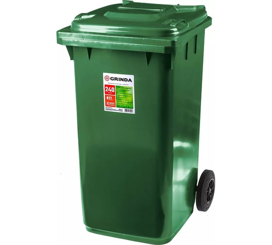 Изображение товара Мусорный контейнер GRINDA МК-240 с колёсами, 240 л 3840-24
