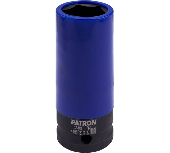 Изображение товара Головка ударная глубокая для литых дисков Patron с защитным кожухом, 21мм, 1/2" P-4458521C(65110)