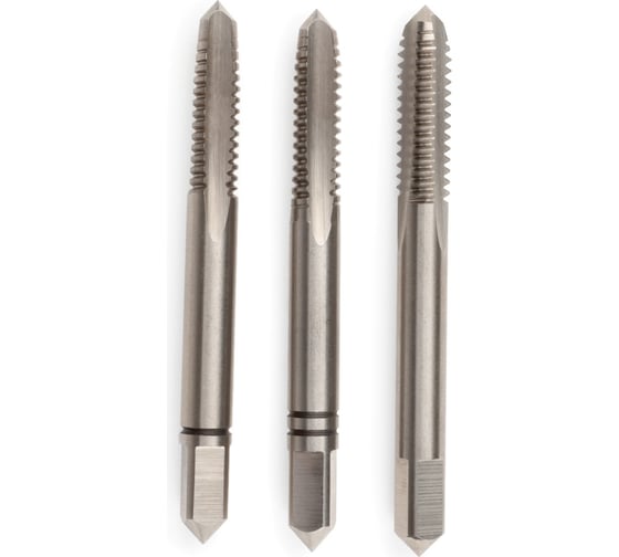 Изображение товара Ручные метчики GSR M2х0,4 HSSE DIN352 6H набор 3 шт для глухих и сквозных отверстий B00107080